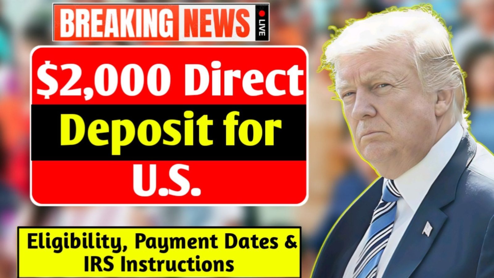$2,000 Direct Deposit for U.S. Citizens in November 2025 – Eligibility, Payment Dates & IRS Instructions